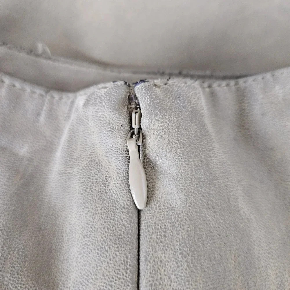 Free People Days In The Sun Flare Mini Skirt Olive Faux Suede Leather Western - Picture 4 of 7